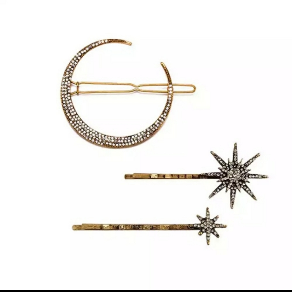 Cosmic Stars and Moon Hair Clips